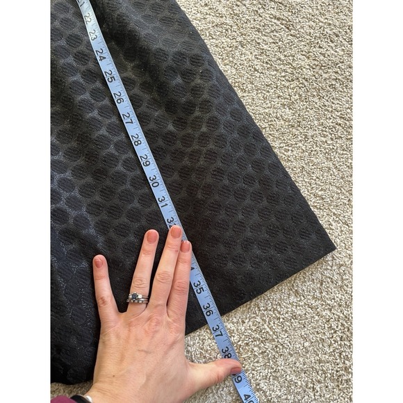 Anthropologie Black Mini Skater Party Cocktail Formal Dress Polka Dots Size 6 - Picture 4 of 9